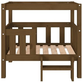 Cama para cães 75,5x63,5x70 cm pinho maciço castanho mel