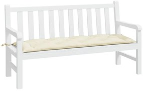 Almofadão p/ banco de jardim tecido oxford branco nata