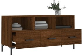Móvel de TV 102x36x50 cm derivados de madeira carvalho castanho