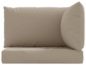 Almofadões de paletes 3 pcs tecido oxford cinza-acastanhado
