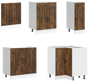 11 peças armário de cozinha conjunto Lucca carvalho defumado