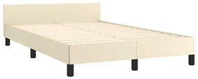 Moldura de cama sem creme de colchão 120x190 cm couro do falso