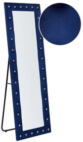 Espelho de pé com moldura em veludo azul 50 x 150 cm ANSOUIS Beliani