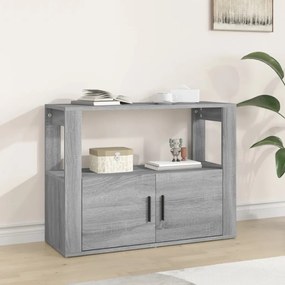 vidaXL Aparador 80x30x60 cm derivados de madeira cinzento sonoma