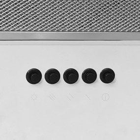 Exaustor de parede 60cm aço inoxidável e vidro temperado branco