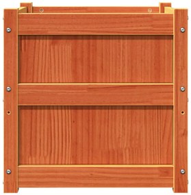 Vasos/floreiras de jardim 2 pcs pinho maciço castanho cera
