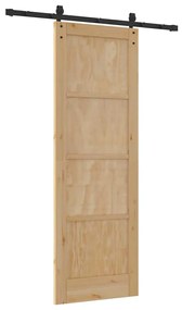 Porta Deslizante vidaXL com Conjunto de Hardware 73.5x211 cm Madeira S