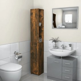 815960 vidaXL Armário WC 25x26,5x170 cm derivados de madeira carvalho fumado
