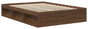 Estrutura de cama 120x200 cm carvalho castanho