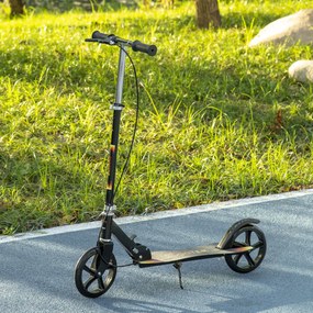 Trotinete dobrável para criança com guiador ajustável em altura e travão duplo 86 x 35 x 93-103 cm preto