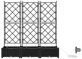 Jardineiras de Jardim 1 pc Preto 120 x 40 x 126 cm Plástico