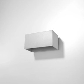 Aplique Candeeiro de parede Aluminio QUAD MAXI Cinzento