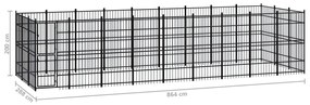 Canil de exterior 24,88 m² aço