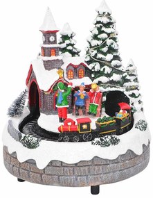 vidaXL Decoração de Natal para Mesa Multicolor 16 x 16 x 19 cm Resina