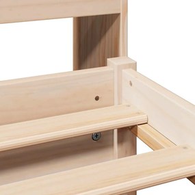Cama com estante sem colchão 150x200 cm pinho maciço