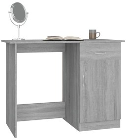 Secretária 100x50x76 cm derivados de madeira cinzento sonoma