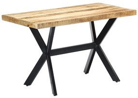 Mesa de jantar 120x60x75 cm madeira de mangueira maciça áspera