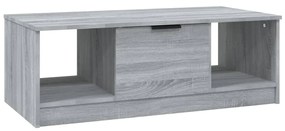 Mesa de centro 102x50x36cm derivados de madeira cinzento sonoma