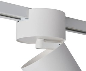 Foco moderno branco para sistema de calha monofásico GU10 70mm - Iconic Roto Moderno