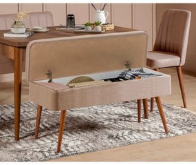 Conjunto de Mesa de Jantar Extensível e Cadeiras Vina – Nogueira Pedra