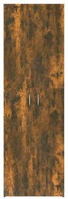 Armário escritório 60x32x190cm derivado madeira carvalho fumado