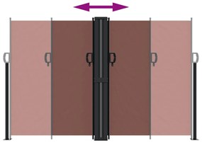 Toldo lateral retrátil 160x1000 cm castanho