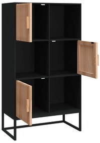 Aparador alto 70x35x125 cm derivados de madeira preto
