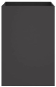 Vaso/floreira 52x48x75 cm aço preto