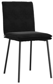 Cadeiras de jantar 2 pcs veludo preto