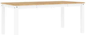 5 pcs conjunto de jantar Panama madeira pinho maciça branco