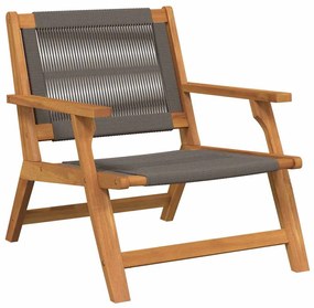 Cadeiras de Jardim 2 pcs Cinzas 67x78x73 cm em Madeira Sólida de Acáci