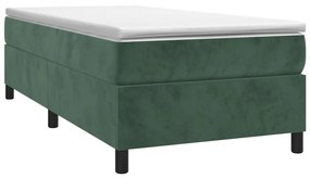 Estrutura de cama 80x200 cm veludo verde-escuro