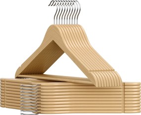 Conjunto de 30 unidades, cabides de madeira 42,9 x 21 cm (L x A) castanhos