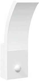 Candeeiros parede LED exterior c/ sensor 2 pcs alumínio branco
