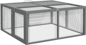 PawHut Gaiola para Coelhos Gaiola de Coelho Dobrável com Alça Topo Abrível para 2 a 3 Coelhos Porquinhos-Da-Índia 110x105x50 cm Cinza | Aosom Portugal