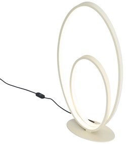 Candeeiro de mesa de design bege com LED regulável em 3 níveis - Boomerang Design