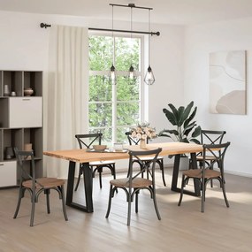Pés para mesa de jantar em formato de V, 2 peças, preto, 50x(72-73) cm
