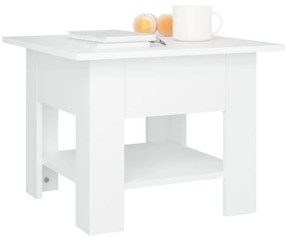 Mesa de centro 55x55x42 cm contraplacado branco