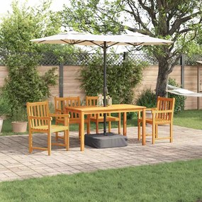 vidaXL Conjunto de Jantar para Jardim 5 pcs Castanho