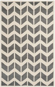 Tapete de lã artesanal de pelo comprido Brenna