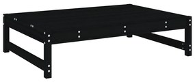 Apoio de pés para jardim 120x80 cm pinho maciço preto