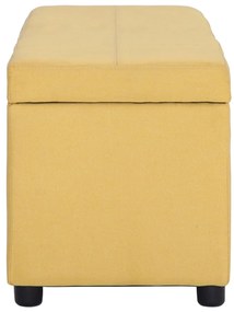 Banco c/ compartimento de arrumação 116 cm poliéster amarelo