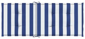 Almofadões cadeira encosto alto 2 pcs tecido riscas azul/branco