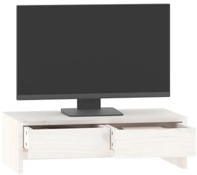 Suporte para monitor 50x27x15 cm pinho maciço branco