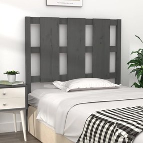 Cabeceira de cama 105,5x4x100 cm pinho maciço cinzento
