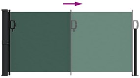 Toldo lateral retrátil 100x300 cm verde-escuro