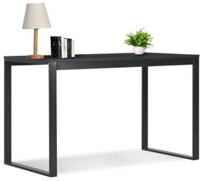 vidaXL Secretária de computador 120x60x70 cm preto