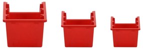 26pcs conjunto prateleiras de oficina 77x39cm PP vermelho/preto