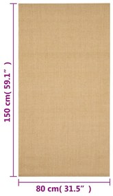 Tapete sisal natural 80x150 cm