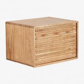 Conjunto De Móvel De Casa De Banho Suspenso 60x45 Cm Em Madeira Deleyna Madeira Natural & Sem Lavatório & Sem Espelho & Sem Torneira - Sklum